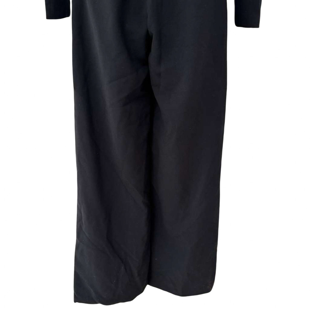 Pretty Little Thing by Naomi Campbell Black Tuxedo Jumpsuit NWT Wide Leg sz 6 - Picture 9 of 16